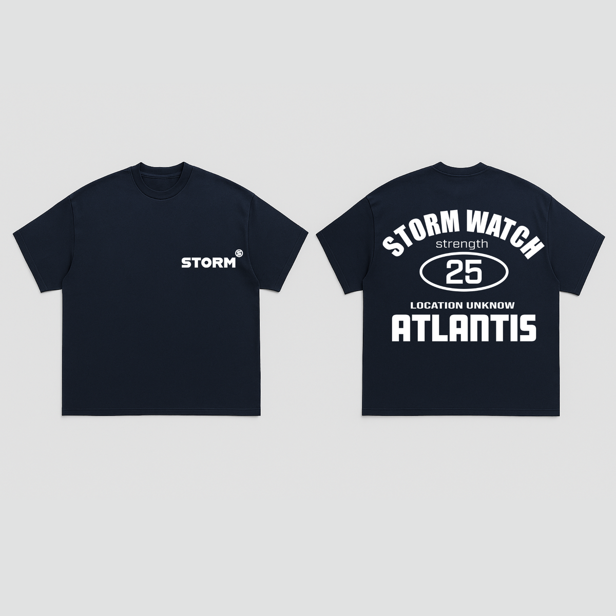 Navy Blue Storm Watch Oversized t-shirt